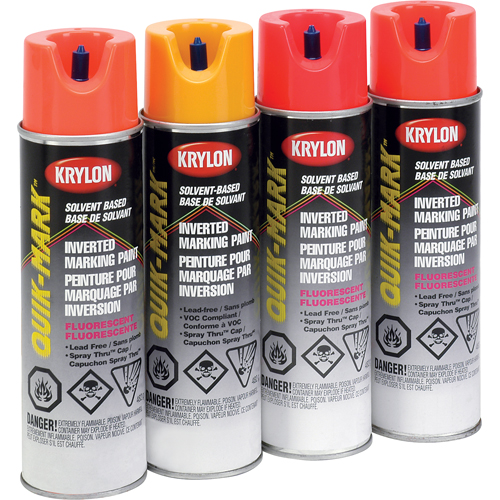 Industrial Quik-Mark Solvent-Based Inverted Marking Paint, 17 oz., Aerosol Can The Estey Group