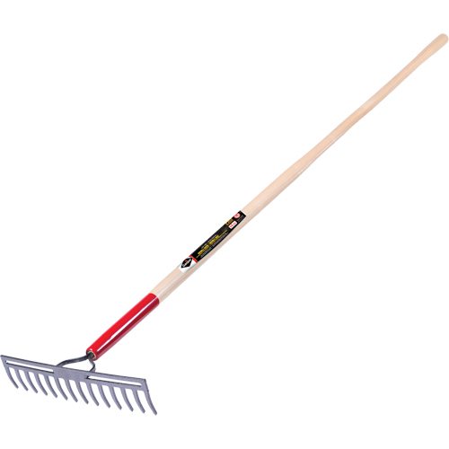 Pro Double Back Level Rake, Ashwood Handle, 13-3/4" W, Tempered Steel Blade, 14 Tines The Estey Group