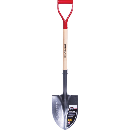Pro Round Point Shovel, Tempered Steel Blade, Wood, D-Grip Handle The Estey Group