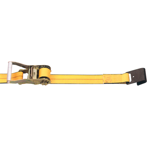 Tendeurs d'arrimage &agrave; cliquet, Crochet plat, 2" , 30' , Charge d'utilisation max. 3335 lb (1513 kg) The Estey Group