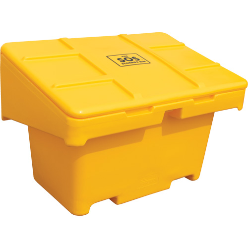 Salt Sand Container SOS, With Hasp, 42" x 29" x 30", 11 cu. Ft., Yellow The Estey Group