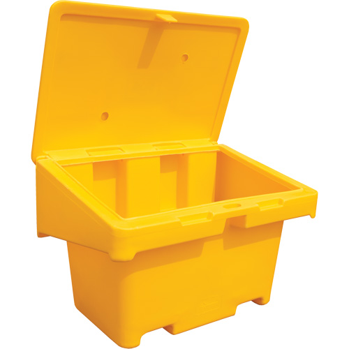 Salt Sand Container SOS, With Hasp, 42" x 29" x 30", 11 cu. Ft., Yellow The Estey Group
