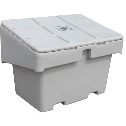 Contenants pour sel & sable SOS, Avec Moraillon, 42" x 29" x 30", 11 pi³, Gris The Estey Group