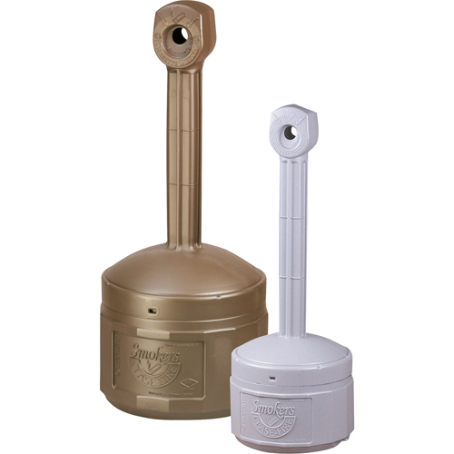 Smokers Cease-Fire&reg; Cigarette Butt Receptacle, Free-Standing, Plastic, 4 US gal. Capacity, 38-1/2" Height The Estey Group