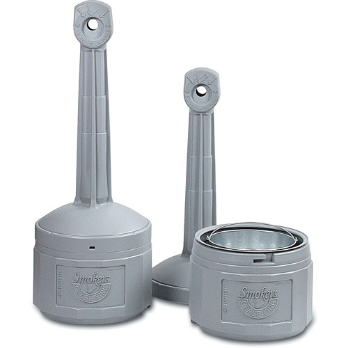 Smokers Cease-Fire&reg; Cigarette Butt Receptacle, Free-Standing, Plastic, 4 US gal. Capacity, 38-1/2" Height The Estey Group