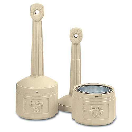 Cendriers Smoker's Cease-Fire, Sur pied, Plastique, Capacit&eacute; 4 gal. US, Hauteur 38-1/2" The Estey Group