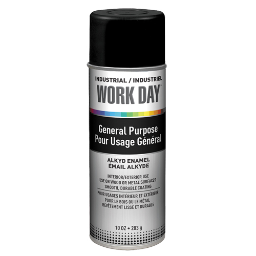 Industrial Work Day Paint, Black, Very Flat, 10 oz., Aerosol Can The Estey Group
