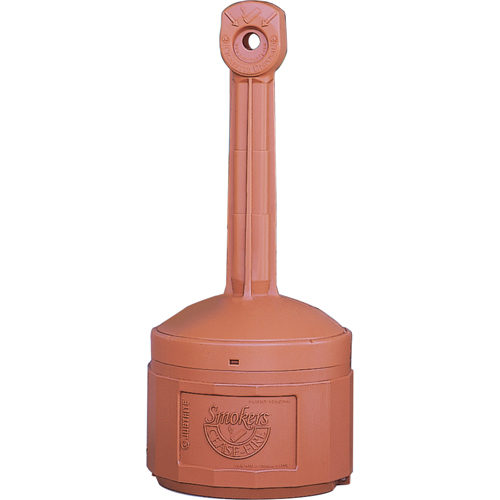 Smokers Cease-Fire&reg; Cigarette Butt Receptacle, Free-Standing, Plastic, 4 US gal. Capacity, 38-1/2" Height The Estey Group
