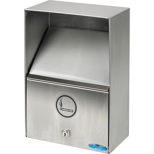 Cendriers, Montage mural, Acier inoxydable, Capacit&eacute; 3,3 litres, Hauteur 13-1/2" The Estey Group