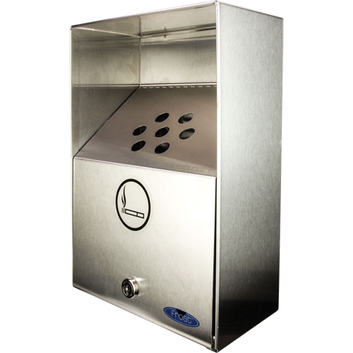 Cendriers, Montage mural, Acier inoxydable, Capacit&eacute; 3,3 litres, Hauteur 13-1/2" The Estey Group