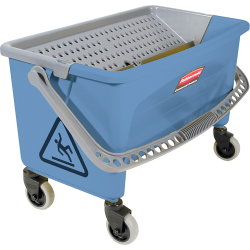 Seau pour vadrouille de finition en microfibres, Capacit&eacute; de 10.75 gal. US (43 pintes), Bleu The Estey Group