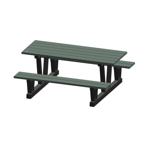 Tables de pique-nique d'ext&eacute;rieur en plastique recycl&eacute;, 72" lo x 60-5/16" la, Gris The Estey Group
