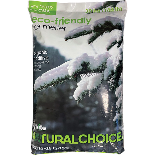 Natural Choice Ice Melters, Bag, 44 lbs.(20 kg), -26°C (-14.8°F) Melting Point The Estey Group