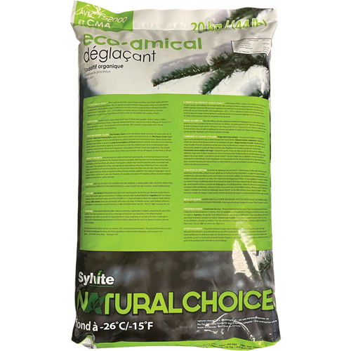 Natural Choice Ice Melters, Bag, 44 lbs.(20 kg), -26°C (-14.8°F) Melting Point The Estey Group