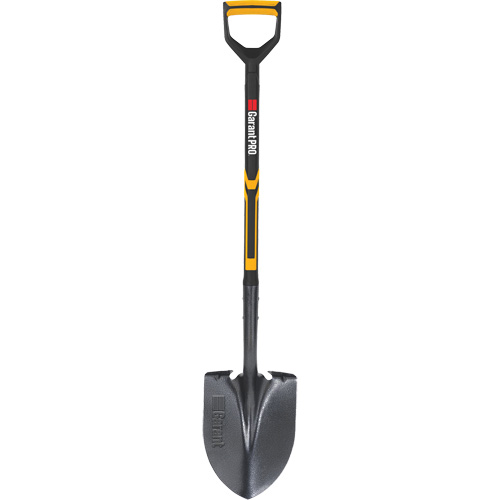 Pro Round Point Shovel, Tempered Steel Blade, Fibreglass, D-Grip Handle The Estey Group