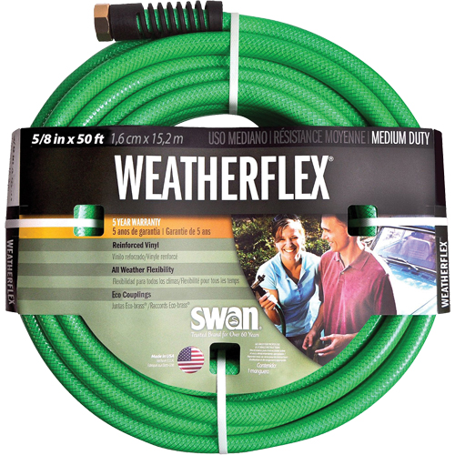 Boyaux d'arrosage pour travaux moyens Weatherflex , Vinyle, 5/8" dia x 50' The Estey Group