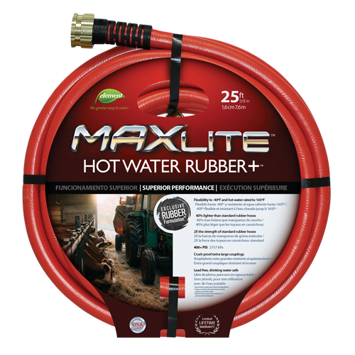 Hot Water Hose, Rubber, 5/8" dia. x 25' L The Estey Group