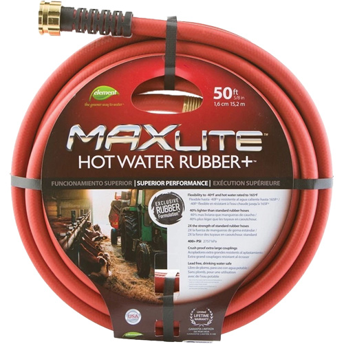 Hot Water Hose, Rubber, 5/8" dia. x 50' L The Estey Group