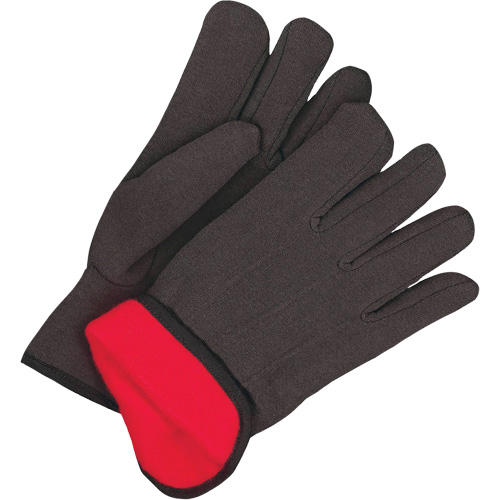 Gants en jersey classiques, Taille unique, Noir, Molleton rouge, &agrave; enfiler The Estey Group