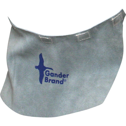 Gander Brand Split Leather Welding Helmet Bib, Pearl Grey The Estey Group