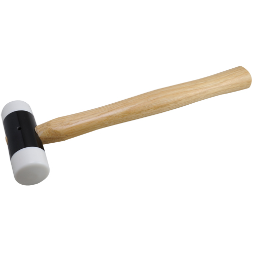 Soft-Face Hammer, 14 oz. Head Weight, Plain Face, Wood Handle, 11-5/8" L The Estey Group