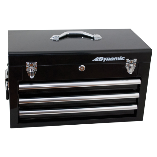 Hand Tool Box with Drawers, 10" D x 20" W x 12" H, Black The Estey Group
