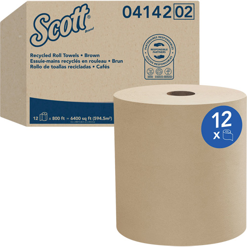 Serviettes en rouleaux durs Universel  de Scott, 1 pli, Standard, 800' lo The Estey Group