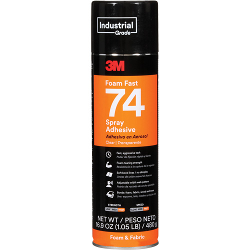 Foam Fast 74 Spray Adhesive, Clear, Aerosol Can The Estey Group