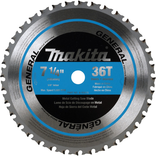 CERMET Tipped Saw Blade, 7-1/4", 36 Teeth, Metal Use The Estey Group