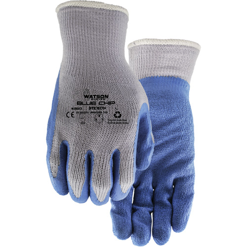 Gants enduits Stealth Blue Chip, Grand, R&ecirc;vetement Latex de caoutchouc, Calibre 10, Enveloppe en Polyester The Estey Group
