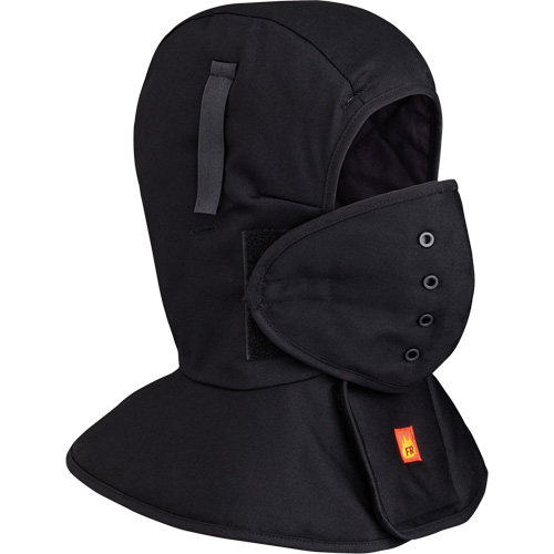 565A Doublure matelass&eacute;e FR &agrave; long col pour casque, Noir, Coton The Estey Group
