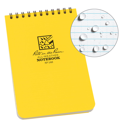 Carnet de notes de poche &agrave; spirale, Couverture souple, Jaune, 100 Pages, 4" , 6"  The Estey Group
