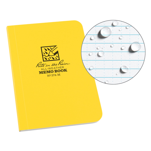 Memo Book, Soft Cover, Yellow, 112 Pages, 3-1/2" W x 5" L The Estey Group