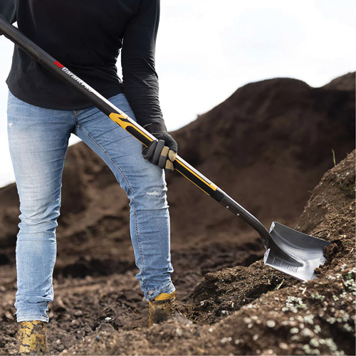 Pro Square Point Shovel, Fibreglass, Tempered Steel Blade, Straight Handle, 48" Long The Estey Group