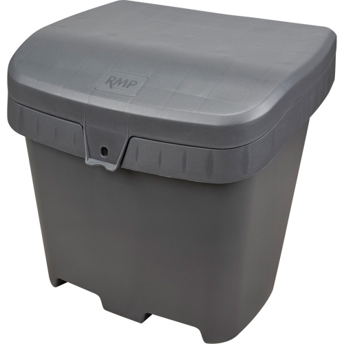 Bacs d'entreposage pour sel & sable, Avec Moraillon, 21" x 27" x 26", 4,24 pi³, Gris The Estey Group