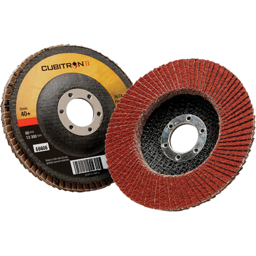 Cubitron II Flap Disc 967A, 7" x 7/8", Type 27, 40+ Grit, Ceramic The Estey Group
