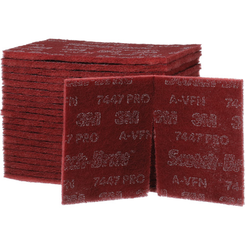 Scotch-Brite 7447 Hand Pads, Aluminum Oxide, 9" x 6", Very Fine Grit The Estey Group