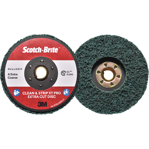 Scotch-Brite Clean & Strip XT Pro Extra Cut Disc, 4-1/2" Dia., Extra Coarse Grit, Aluminum Oxide The Estey Group