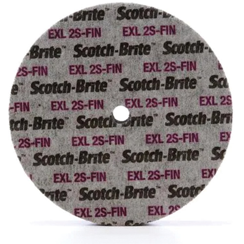 Meule unitaris&eacute;e EXL Scotch-Brite, 6" x 1/4", Arbre de 1/4", Grain de Fin, Carbure de silicium The Estey Group