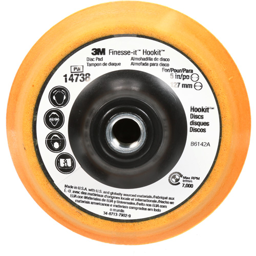 Finesse-it Hookit Disc Pad, 5" Dia. The Estey Group