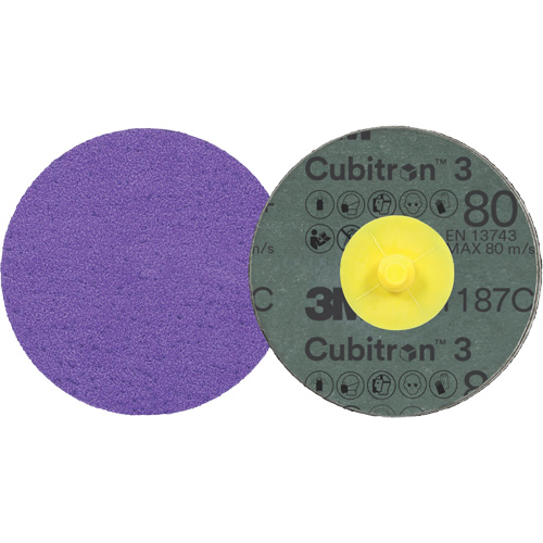 Cubitron 3 Roloc Fibre Disc, 2" Dia., 80+ Grit, Ceramic The Estey Group