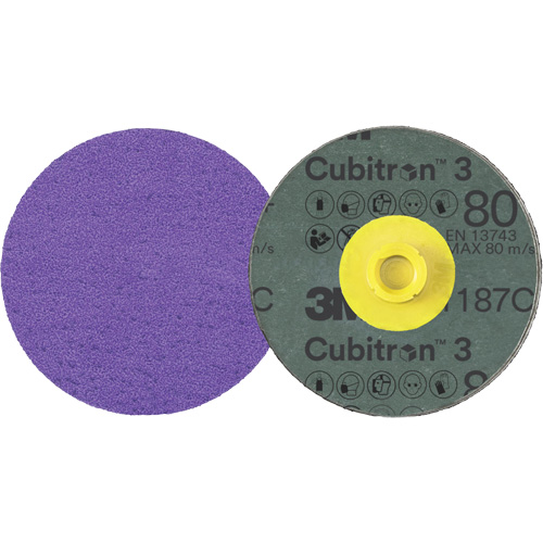 Cubitron 3 Roloc Fibre Disc, 4" Dia., 80+ Grit, Ceramic The Estey Group