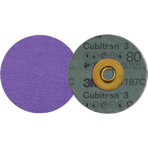 Cubitron 3 Roloc Fibre Disc, 3" Dia., 80+ Grit, Ceramic The Estey Group