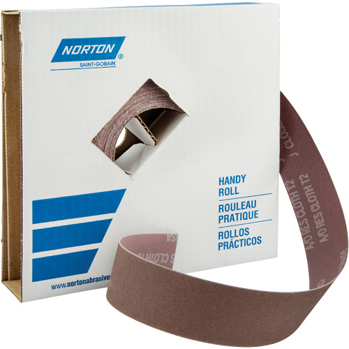 Rouleaux pour l'atelier Metalite K225, Oxyde d'aluminium, 1-1/2" la x 150' lo, Grain 40 The Estey Group