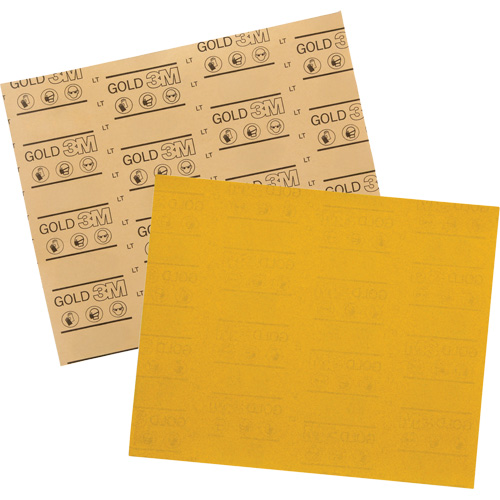 Feuille abrasive dor&eacute;e 12544, 9" x 11", Grain 220, Oxyde d'aluminium The Estey Group