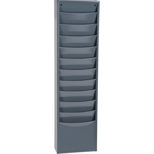Pr&eacute;sentoirs, Stationnaire, 11 fentes, Acier, 9-3/4" la x 4-1/8" p x 36" h The Estey Group