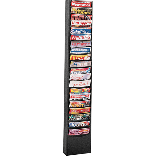 Pr&eacute;sentoirs, Stationnaire, 20 fentes, Acier, 13-1/8" la x 4-1/8" p x 58 1/2" h The Estey Group