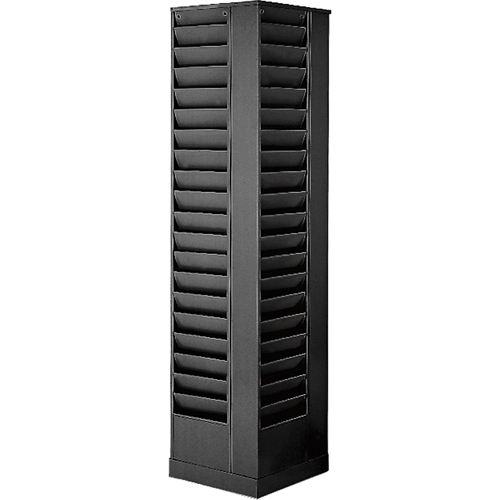 Literature Storage Racks, Rotating, 92 Slots, Steel, 14-1/8" W x 14-1/8" D x 66" H The Estey Group