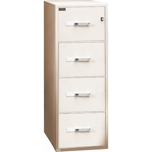 Fire Resistant Filing Cabinets, Steel, 4 Drawers, 19-3/4" W x 31" D x 54" H, Beige The Estey Group