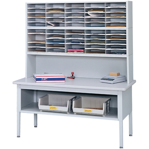 E-z Sort&reg; Mailroom Furniture-sorting Tables With Shelf-base Table With Shelf, 60" W x 28" D x 36" H, Laminate The Estey Group